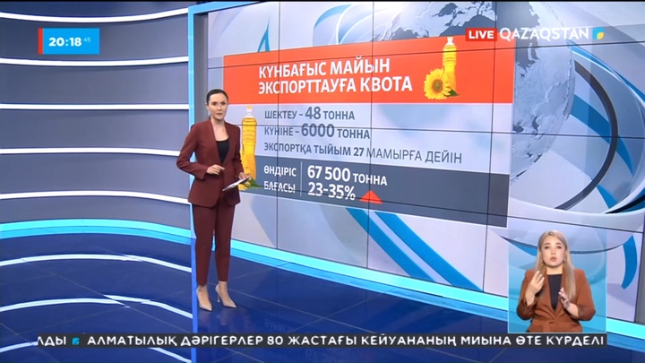 Елде қыркүйекке дейін күнбағыс майын экспорттауға квота енгізіледі