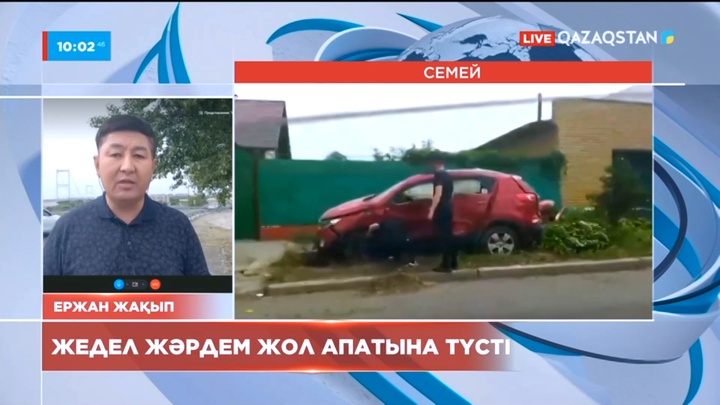 Семейде 86 жастағы жүргізуші жедел жәрдем көлігін соқты