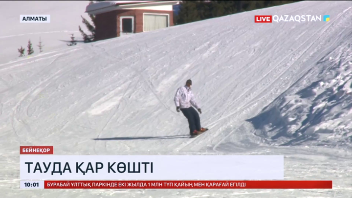 Алматыда тауда қар көшті