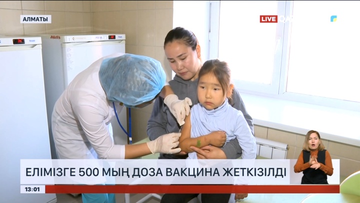 Елімізге қызылшаға қарсы 500 мың доза вакцина жеткізілді