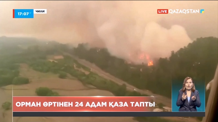 Чилиде орман өрті құрбандарының саны 24-ке жетті