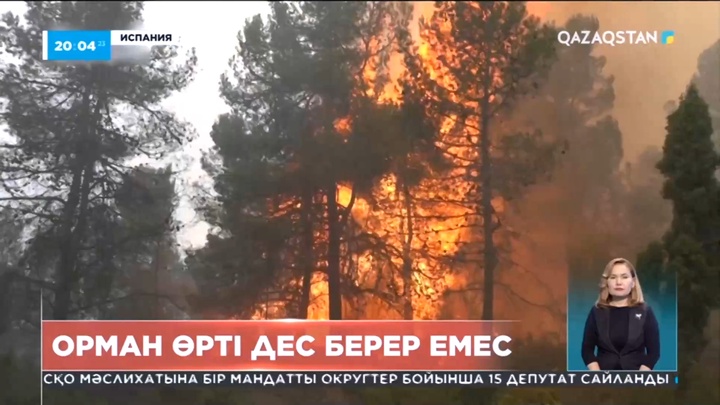 Испанияның оңтүстігінде орман өртеніп жатыр