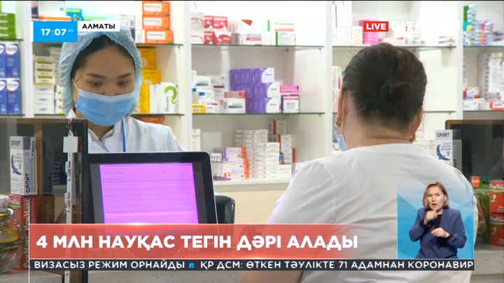 Елімізде 4 млн науқас тегін дәрі алады
