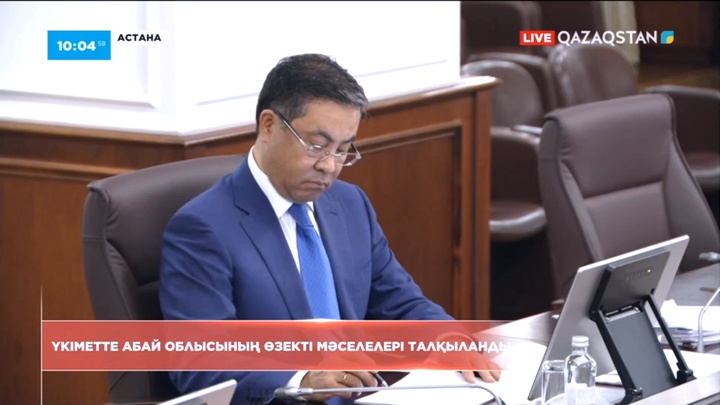 Үкіметте Абай облысының өзекті мәселелері талқыланды