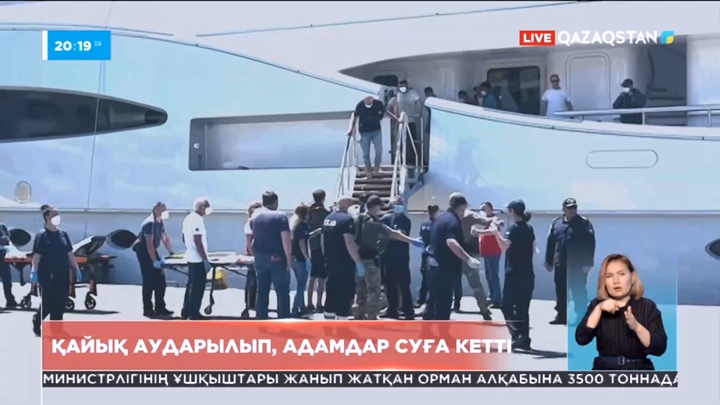 Грекияда қайық аударылып, адамдар суға кетті