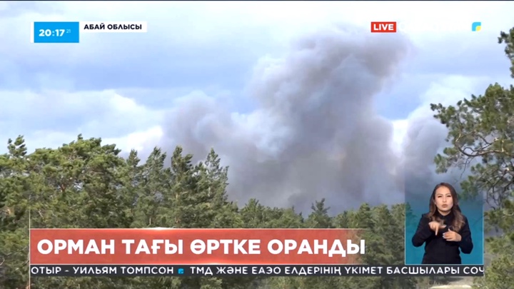 Абай облысында орман тағы өртке оранды