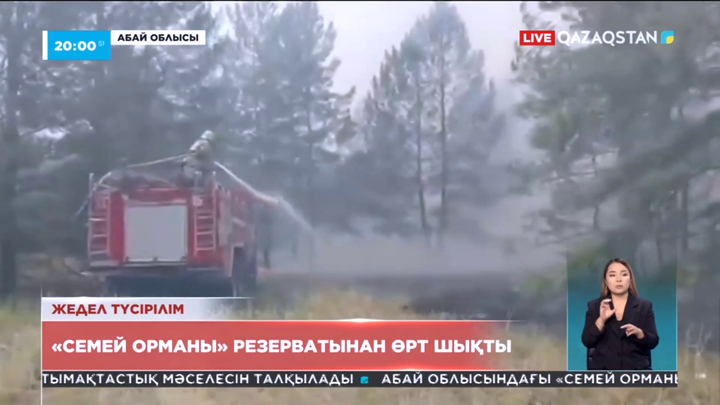 Абай облысындағы «Семей орманы» резерватынан өрт шықты