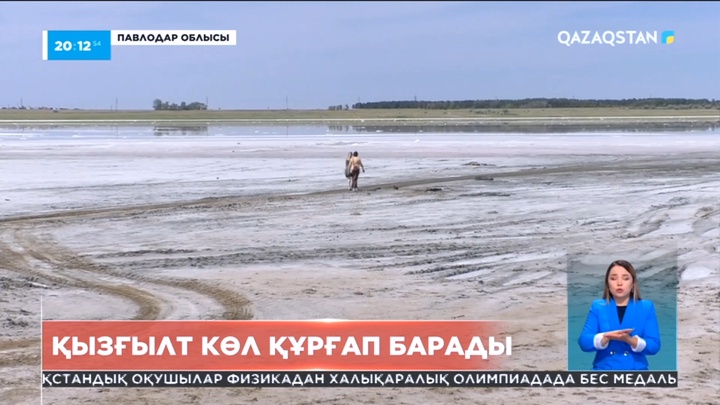 Павлодар облысында қызғылт көл құрғап барады