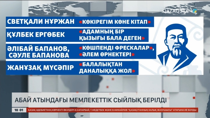 Абай атындағы мемлекеттік сыйлық берілді