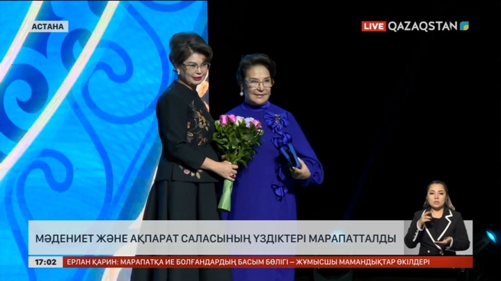 Мәдениет және ақпарат саласының үздіктері марапатталды
