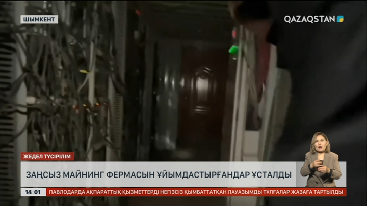 Шымкентте майнинг фермасын заңсыз ұйымдастырғандар ұсталды
