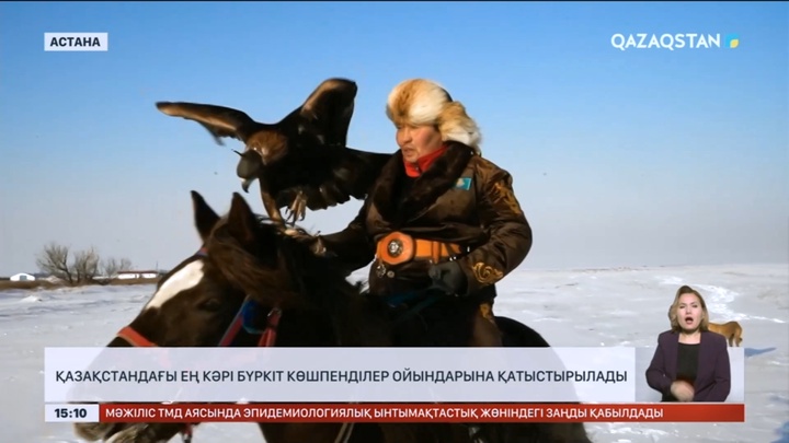 Қазақстандағы ең кәрі бүркіт көшпенділер ойындарына қатыстырылады