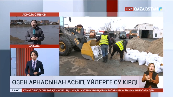 Ақмола облысында Есіл өзені арнасынан асып, үйлерге су кірді