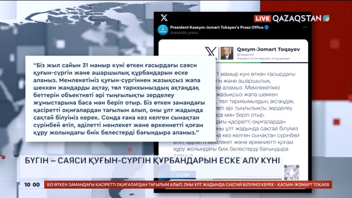 Бүгін - саяси қуғын-сүргін құрбандарын еске алу күні