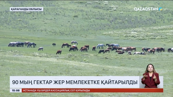 Қарағанды облысында 90 мың гектар жер мемлекетке қайтарылды