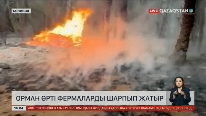 Боливияда биыл өрт саны рекордтық деңгейге жетті