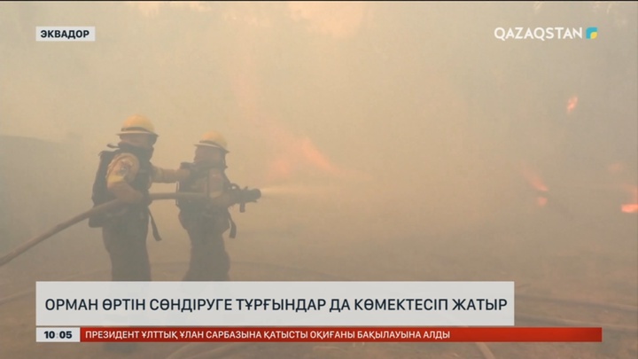 Эквадорда орман өртін сөндіруге тұрғындар да көмектесіп жатыр