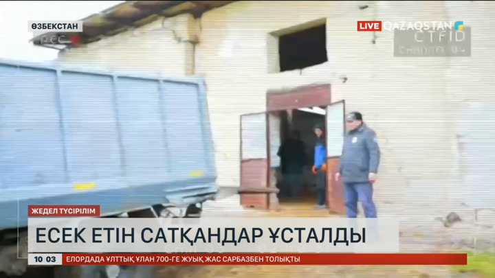 Өзбекстанда есектің етін сатқандар анықталды