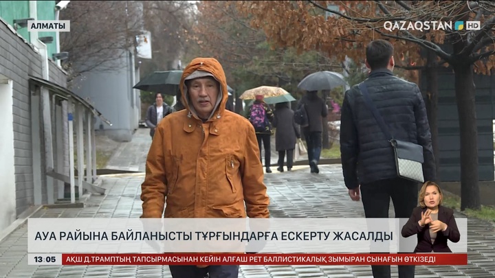 Алматы халқына күн райына байланысты ескерту жасалды