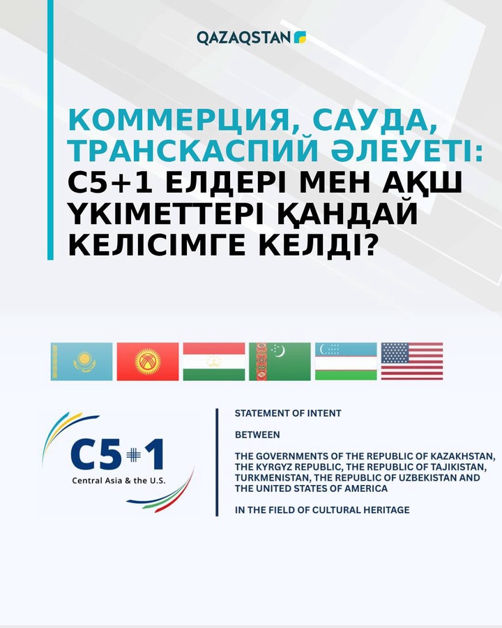  Коммерция, сауда, Транскаспий әлеуеті: C5+1 елдері мен АҚШ үкіметтері қандай келісімге келді?