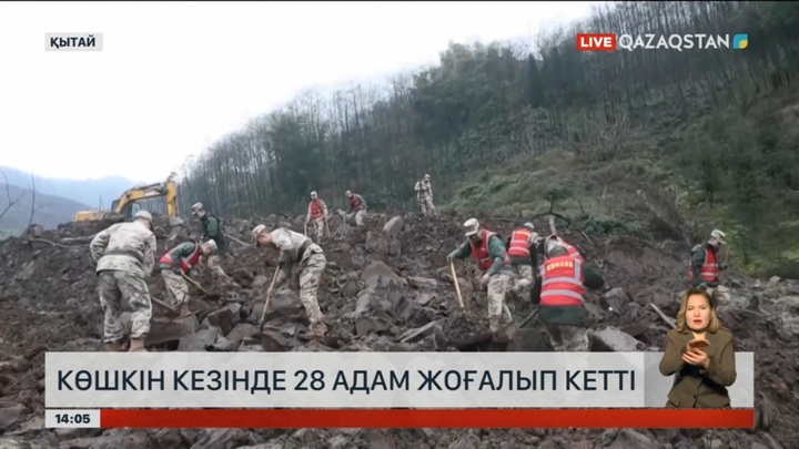 Қытайдағы көшкіннен соң 28 адам табылмай жатыр