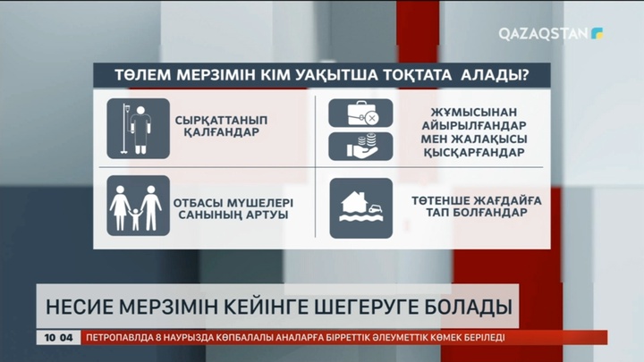 Несие мерзімін кейінге шегеруге болады