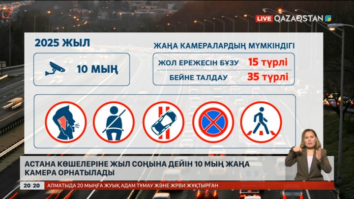 Астана көшелеріне жыл соңына дейін 10 мың жаңа камера орнатылады