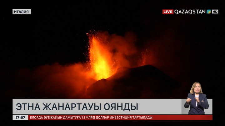 Италияда «Этна» жанартауы оянды