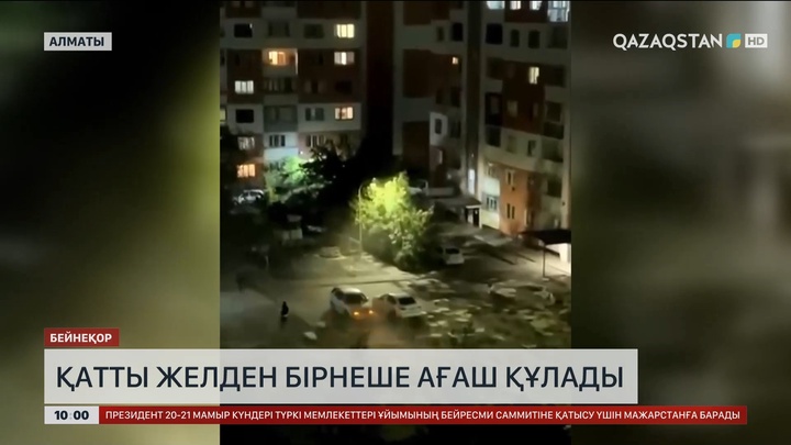 Алматыда қатты жел соғып, дауыл тұрды