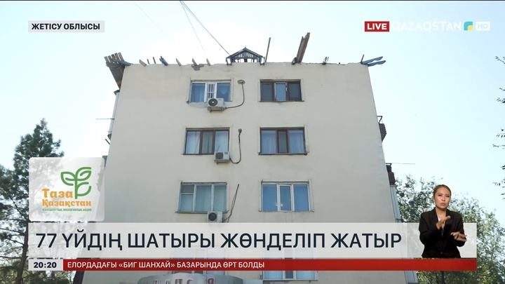 Жетісу облысында 77 үйдің шатыры жөнделіп жатыр