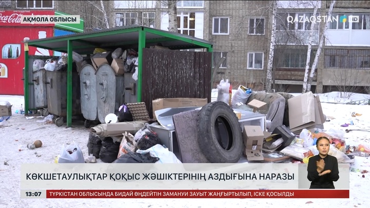 Көкшетаулықтар қоқыс жәшіктерінің аздығына наразы