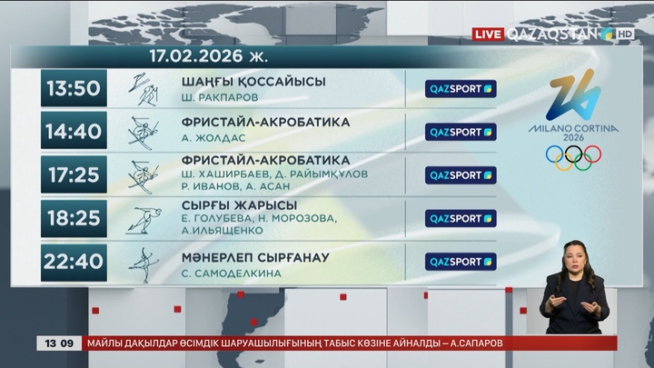 Қысқы Олимпиада: Бүгін 9 спортшы жарысқа шығады