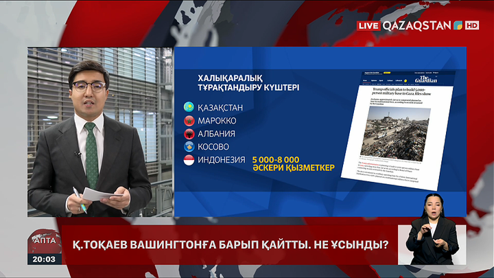Бейбітшілік кеңесі: Қазақстан Газаға қандай көмек береді?