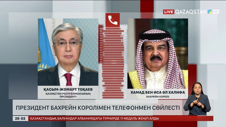  Президент Бахрейн королімен телефонмен сөйлесті