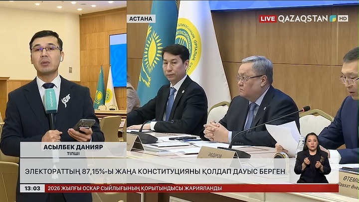 Электораттың 87,15% жаңа Конституцияны қолдаған