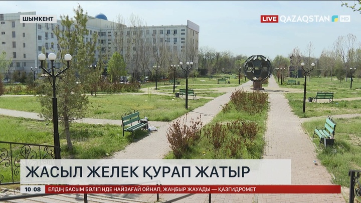 Шымкентте жасыл желек қурап жатыр