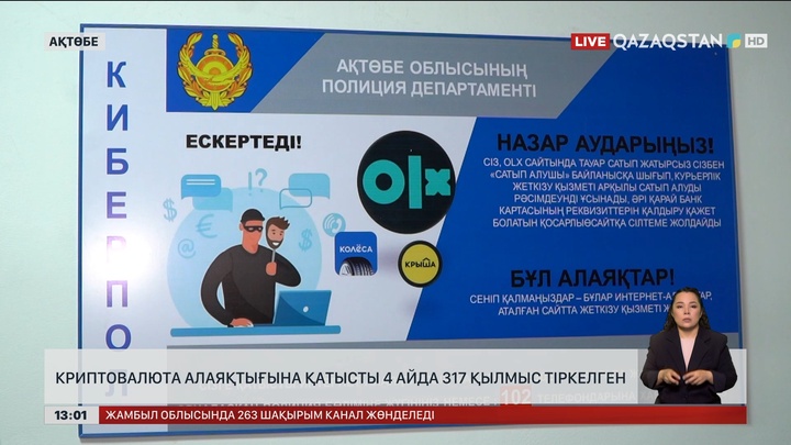 Криптовалюта алаяқтығына қатысты 4 айда 317 қылмыс тіркелген