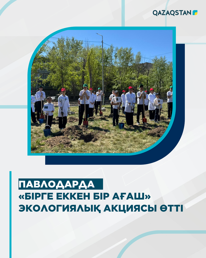 Павлодарда «Бірге еккен бір ағаш» экологиялық акциясы өтті