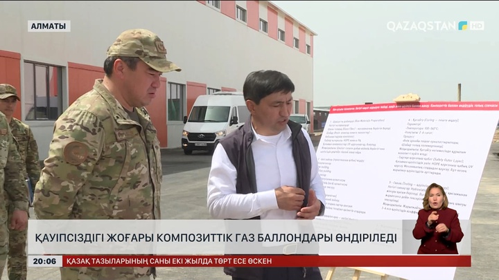 Қауіпсіздігі жоғары композиттік газ баллондары өндіріледі