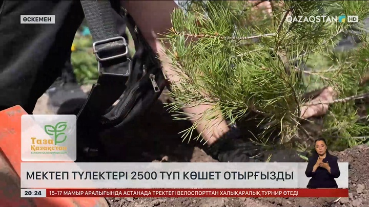  Өскеменде мектеп түлектері 2500 түп көшет отырғызды