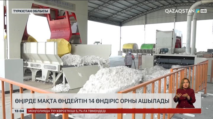 Түркістан облысында мақта өңдейтін 14 өндіріс ашылады