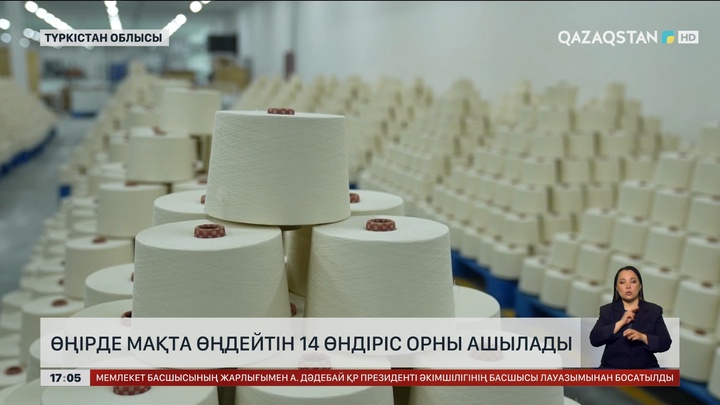 Түркістан облысында мақта өңдейтін 14 өндіріс ашылады