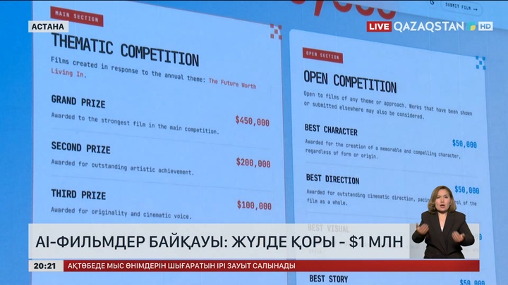 AI-фильмдер байқауы: Жүлде қоры - $1 млн