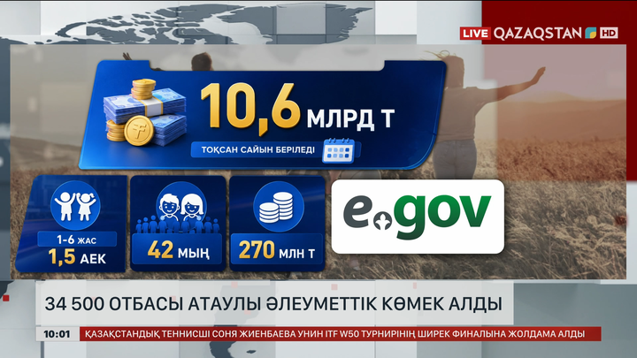34 500 отбасы атаулы әлеуметтік көмек алды