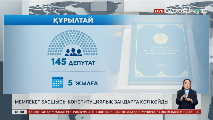 Мемлекет басшысы конституциялық заңдарға қол қойды