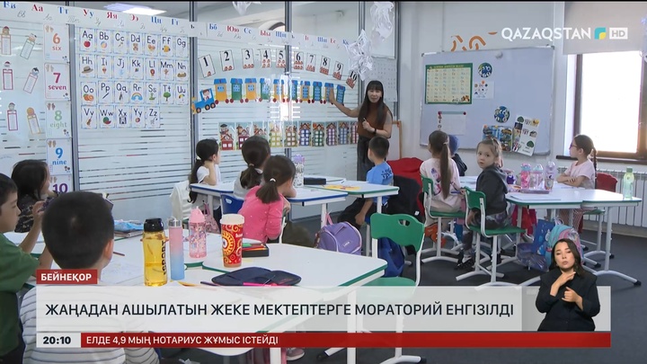 Жаңадан ашылатын жеке мектептерге мораторий енгізілді