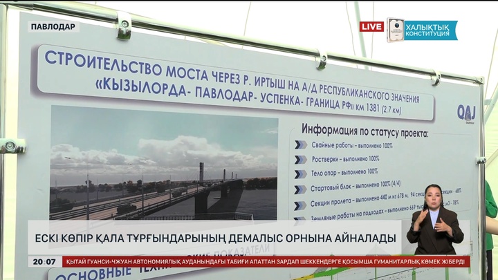 Павлодардағы ескі көпір қала тұрғындарының демалыс орнына айналады