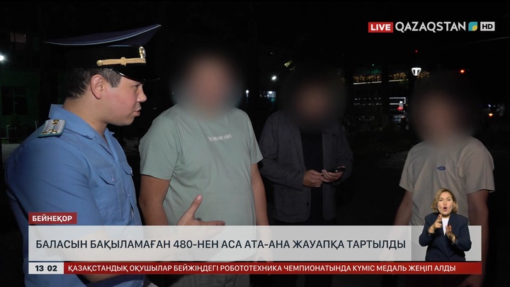 Баласын бақыламаған 480-нен аса ата-ана жауапқа тартылды