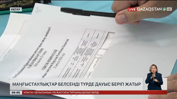 Маңғыстаулықтар белсенді түрде дауыс беріп жатыр
