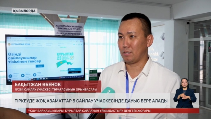 Тіркеуде жоқ азаматтар 5 сайлау учаскесінде дауыс бере алады